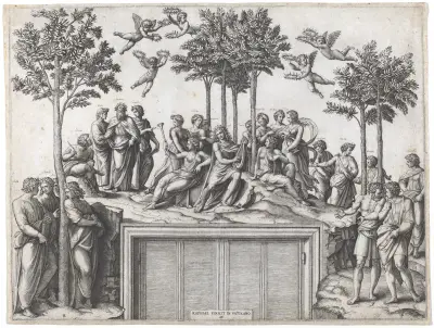 Parnassus av Marcantonio Raimondi
