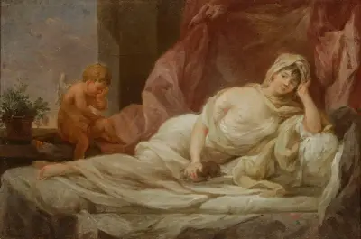 Portrait of Anna Lampel (d. 1800), actress, 1800 – nr 2 av Marcello Bacciarelli