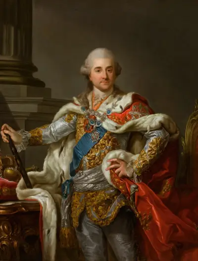 Portrait of Stanislaus Augustus Poniatowski in Coronation Robes av Marcello Bacciarelli