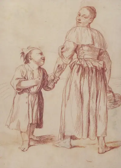 Menghina Coming from the Garden Meets Cacasenno av Giuseppe Maria Crespi