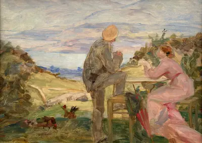 Ein Paar in La Divonne von Marie Bracquemond