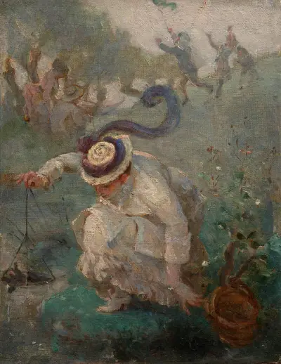 Krebsfischen von Marie Bracquemond