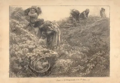 Juni; die Johannisblumen von Marie Bracquemond