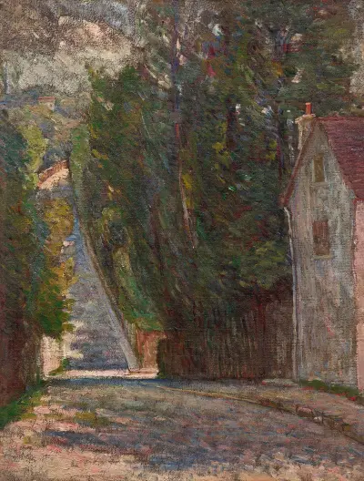 Landschaft mit einer Allee von Marie Bracquemond