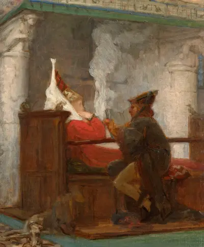 Studie für „La Lecture“ von Marie Bracquemond