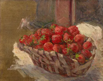 Der Korb mit Walderdbeeren von Marie Bracquemond