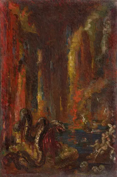 The Head and Tail of the Serpent, after Gustave Moreau av Marie Bracquemond
