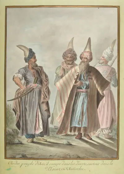 Kurden, ein Volk Asiens, lagert in den Wüsten, besonders in der Ebene von Antiochia von François-Marie Rosset
