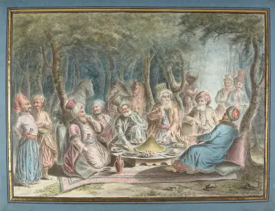 Türkische Mahlzeitszene von François-Marie Rosset