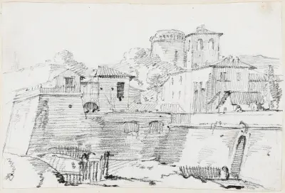 A Fortified Town in Italy av Joseph-Marie Vien