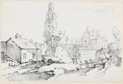 Castel Sant’Angelo from the Northwest av Joseph-Marie Vien