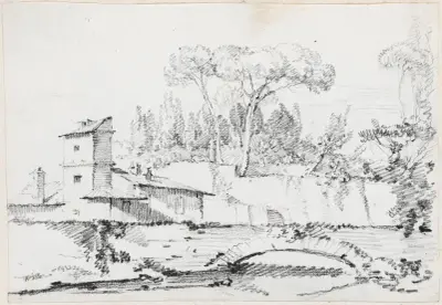 Widok na Prato w Villa Borghese, Joseph-Marie Vien
