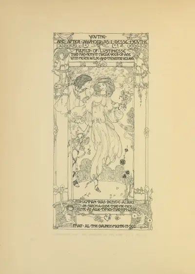Illustration for The Romaunt of the Rose, Jessie Marion King