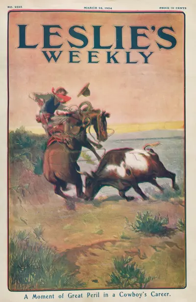 A moment of great peril in a cowboy’s career av Charles Marion Russell