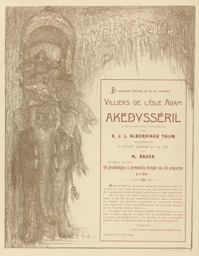Affiche voor Akëdysséril av Marius Bauer