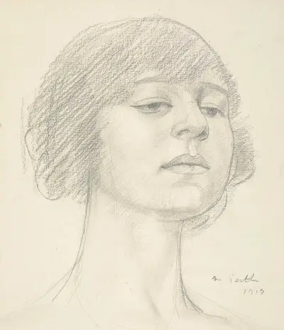 Porträt von Dora Carrington von Mark Gertler