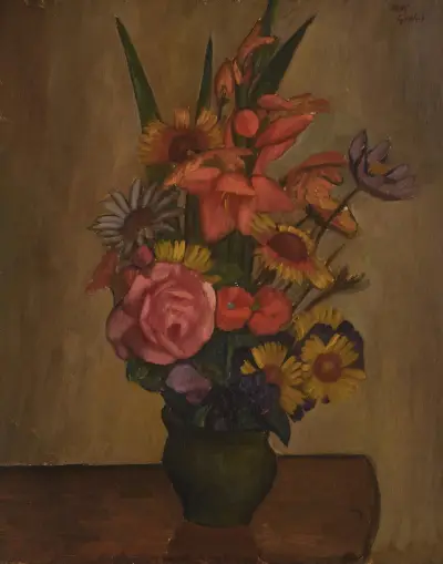 Stillleben, Vase mit Blumen von Mark Gertler