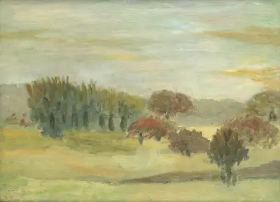 Bäume beim Banchory Sanatorium, Schottland von Mark Gertler