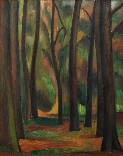 Bäume bei Garsington von Mark Gertler