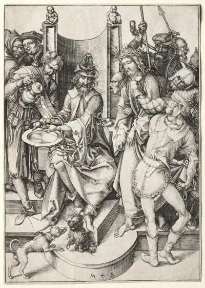 Christ Before Pilate av Martin Schongauer