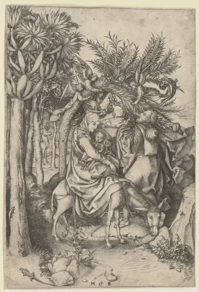 The Flight into Egypt av Martin Schongauer
