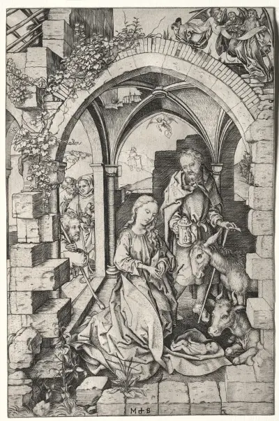 The Nativity, 1470 – nr 2 av Martin Schongauer