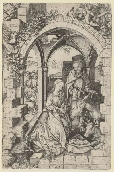 The Nativity, 1470 – nr 1 av Martin Schongauer