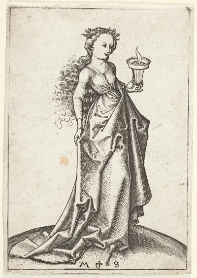 The second wise Virgin av Martin Schongauer