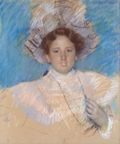 Adaline Havemeyerová v bílém klobouku, Mary Cassatt