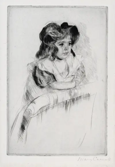 Margot Resting Arms on Back of Armchair, 1903 – nr 2 av Mary Cassatt