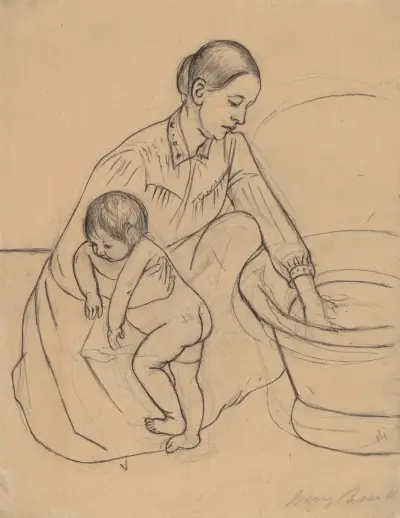 The Bath (recto), 1890 – nr 2 av Mary Cassatt