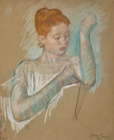 The Long Gloves av Mary Cassatt