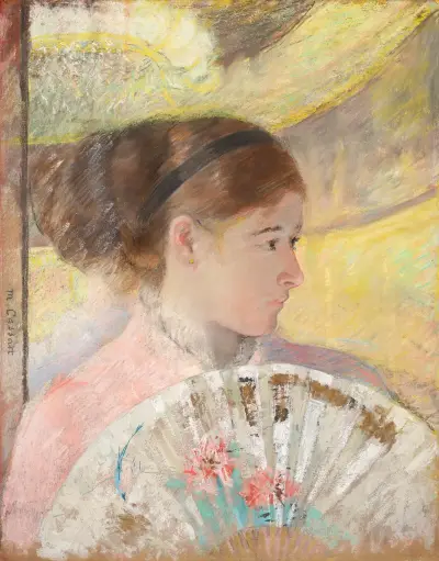 Young Lady in a Loge Gazing to Right av Mary Cassatt