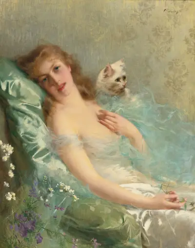 The White Cat av Vittorio Matteo Corcos