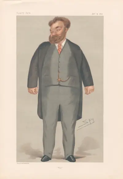Artists. ‘Val’. Mr. Valentine C. Prinsep. 13 January 1877 av Leslie Matthew Ward
