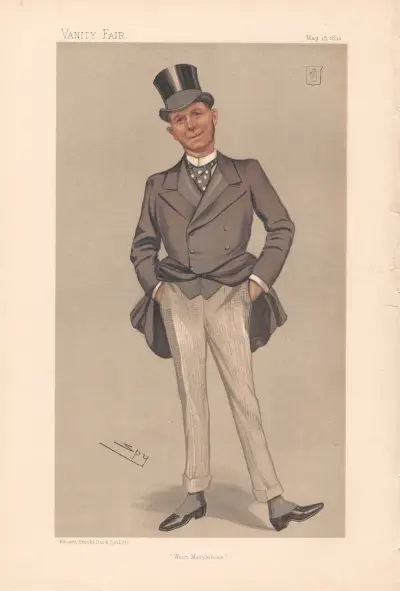 Businessmen and Empire Builders. ‘West Marylebone’. Sir Frederick Seager Hunt, Bart. 18 May 1893 av Leslie Matthew Ward