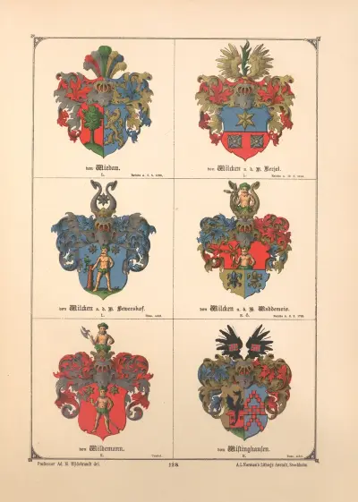 Baltisches Wappenbuch Pl.115 av Adolf Matthias Hildebrandt