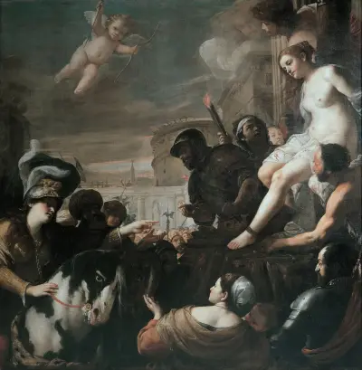 Clorinda rescues Olindo and Sophronia, Mattia Preti