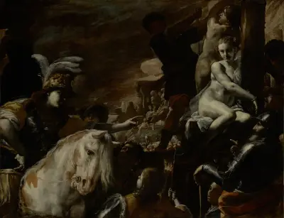Clorinda Rescuing Sofronia and Olindo av Mattia Preti