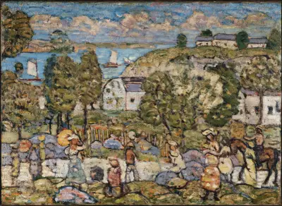 Landscape Near Nahant av Maurice Prendergast