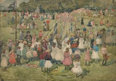 May Day, Central Park av Maurice Prendergast