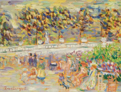 Summer in the Park, Jardin du Luxembourg, Paris av Maurice Prendergast