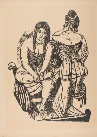 At Toilette av Max Beckmann