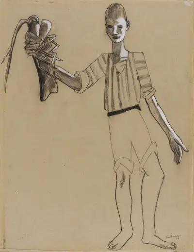 Boy with Lobster av Max Beckmann