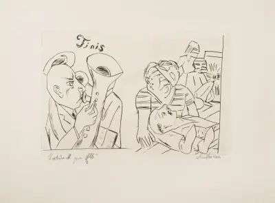 Ebbi; Illustrations for Act IV av Max Beckmann