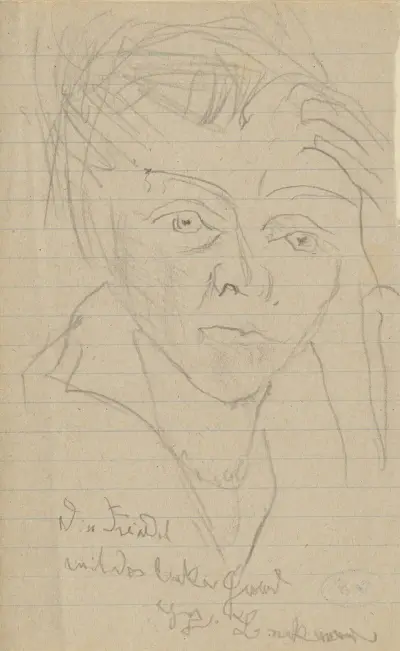 Fridel Battenberg (mit der linken Hand gezeichnet) av Max Beckmann