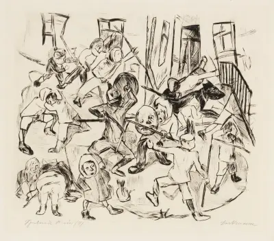 Gesichter Pl.02 av Max Beckmann