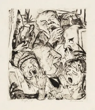 Gesichter Pl.09 av Max Beckmann