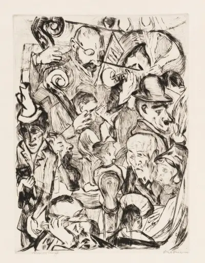 Gesichter Pl.13 av Max Beckmann