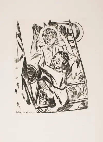 Jacob Wrestling with the Angel av Max Beckmann